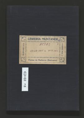 Libro de Actas de Juntas generales Extraordinarias del Colegio Oficial de Médicos de Baleares (1955-1960)