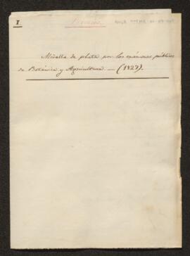 Medalla de plata pels exàmens públics de botànica i agricultura (1827) (sig: 239/1)