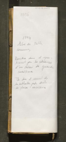 Llibre de talles comunes 1794 (SIG 570/9)